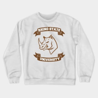 Rhino State University Campus and College Crewneck Sweatshirt